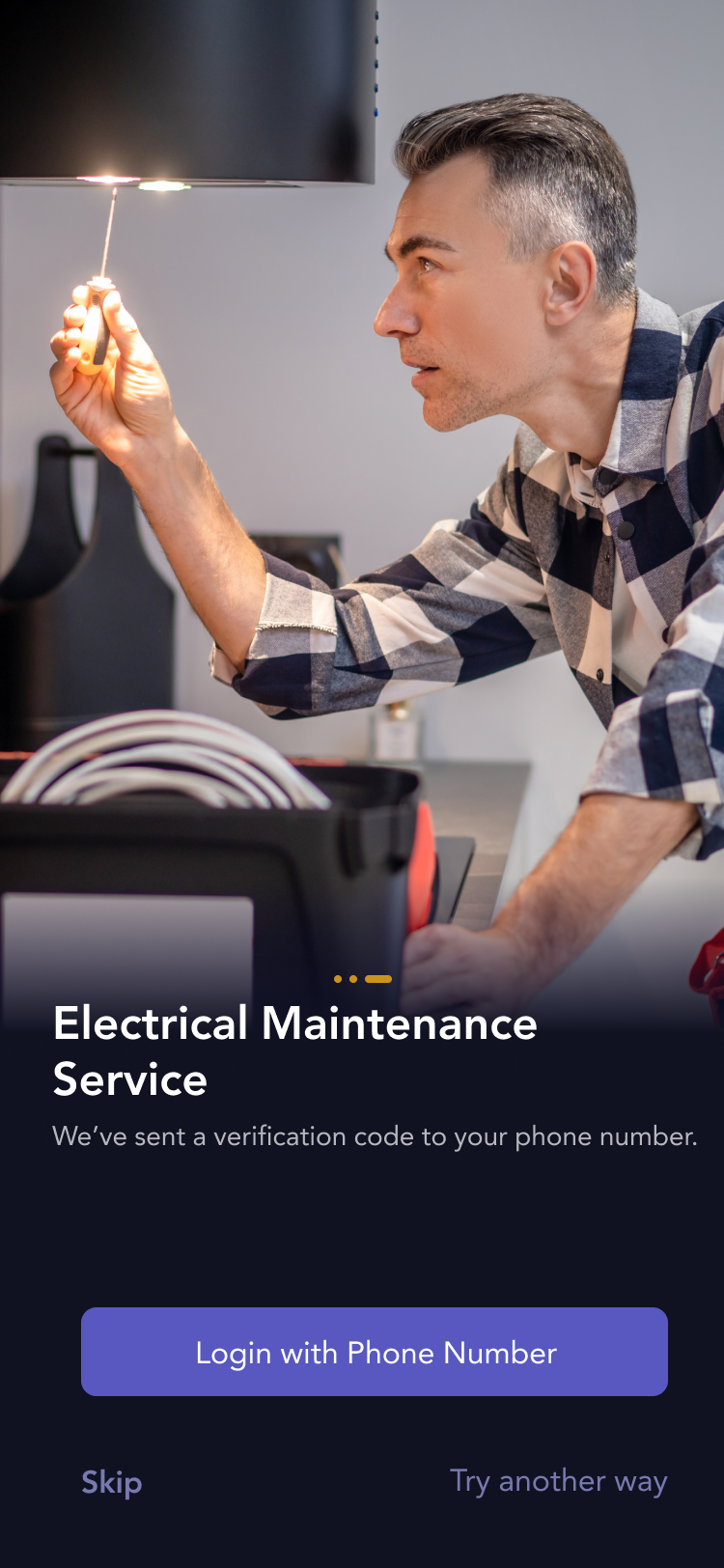 Fixify App Login Screen